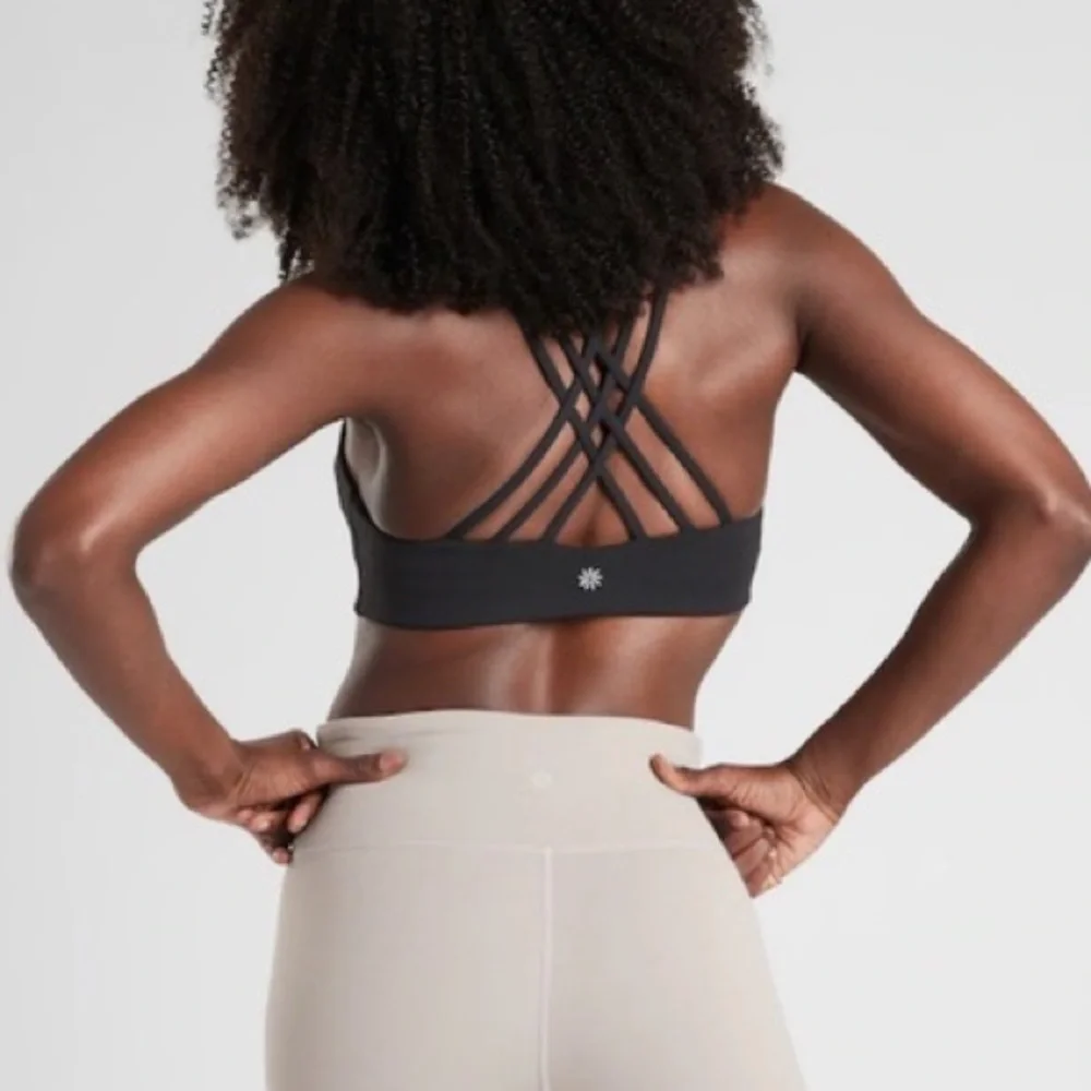 2 Athleta Bra with Strappy Back XXS Set Bundle Neutral Athletic